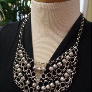 Mialisia Chain Silver Cleopatra Statement Necklace with Hooks